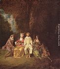 Pierrot content by Jean-Antoine Watteau